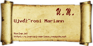 Ujvárosi Mariann névjegykártya
